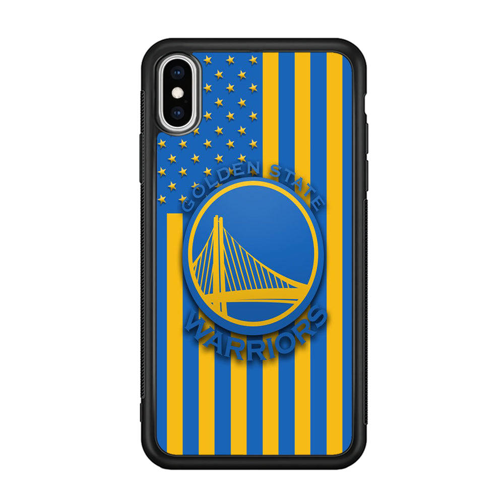 NBA Golden State Warriors Basketball 001 iPhone Xs Case-Phone Case-Rubber Black (2D Case)-Altracase