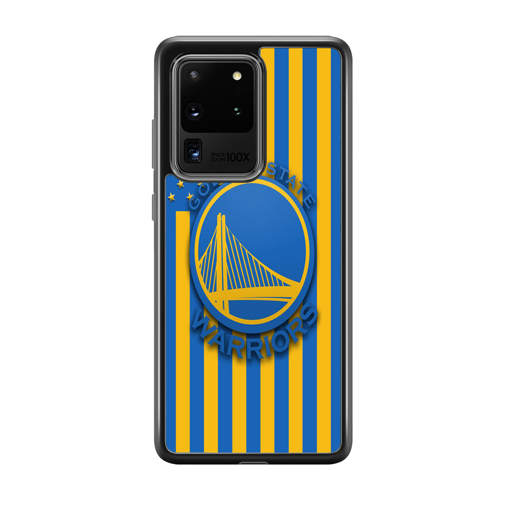 NBA Golden State Warriors Basketball 001 Samsung Galaxy S20 Ultra Case-Phone Case-Rubber Black (2D Case)-Altracase