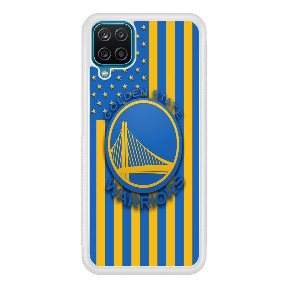 NBA Golden State Warriors Basketball 001 Samsung Galaxy A12 Case-Phone Case-Rubber White (2D Case)-Altracase