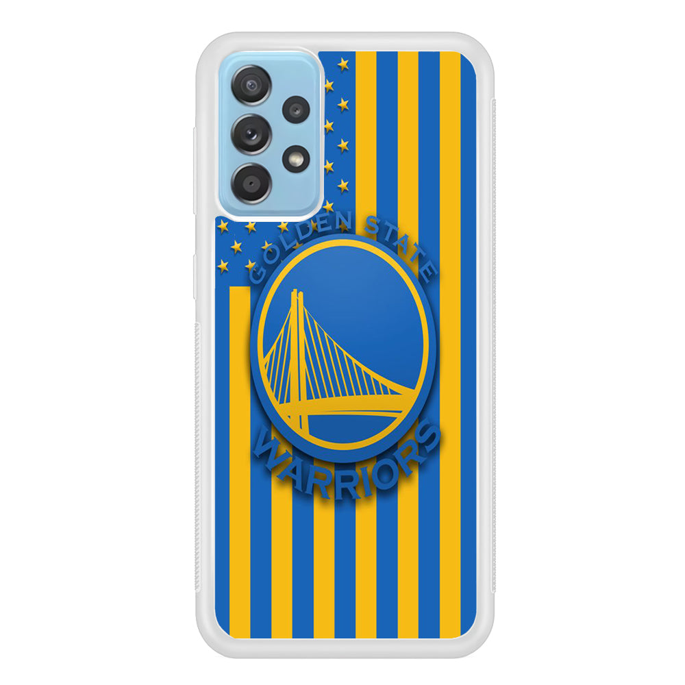 NBA Golden State Warriors Basketball 001 Samsung Galaxy A72 Case-Phone Case-Rubber White (2D Case)-Altracase