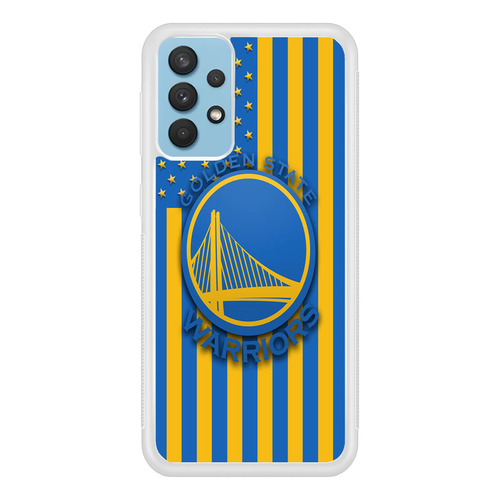 NBA Golden State Warriors Basketball 001 Samsung Galaxy A32 Case-Phone Case-Rubber White (2D Case)-Altracase
