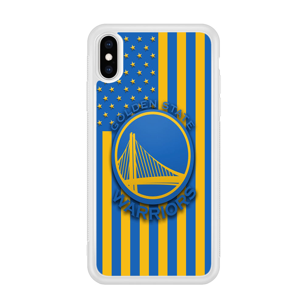 NBA Golden State Warriors Basketball 001 iPhone Xs Case-Phone Case-Rubber White (2D Case)-Altracase