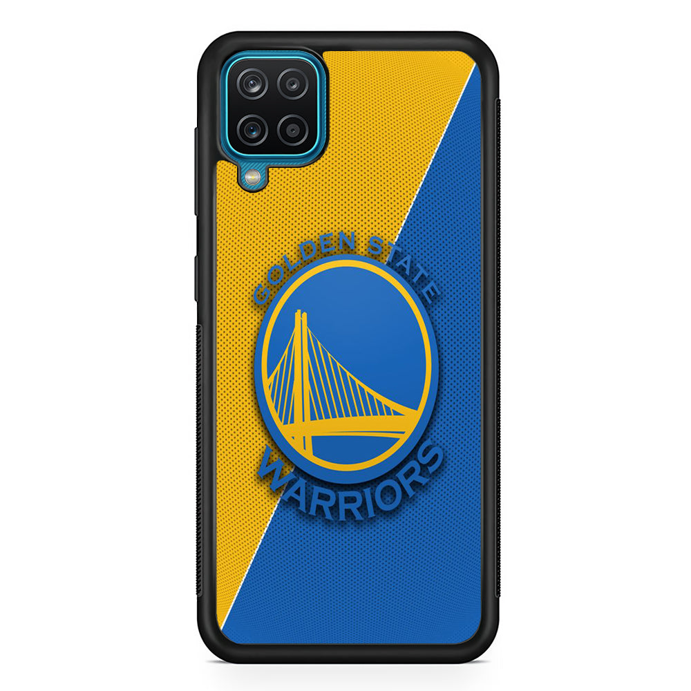 NBA Golden State Warriors Basketball 002 Samsung Galaxy A12 Case-Phone Case-Rubber Black (2D Case)-Altracase