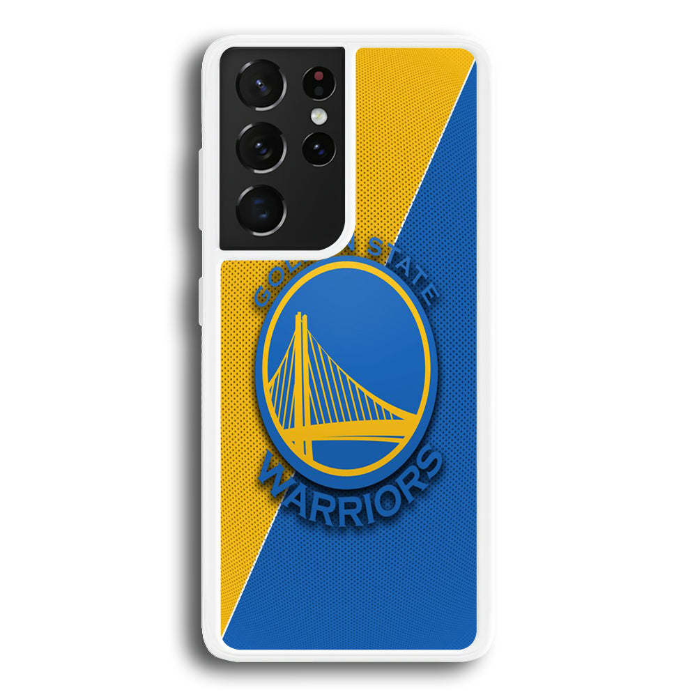 NBA Golden State Warriors Basketball 002 Samsung Galaxy S21 Ultra Case-Phone Case-Rubber White (2D Case)-Altracase