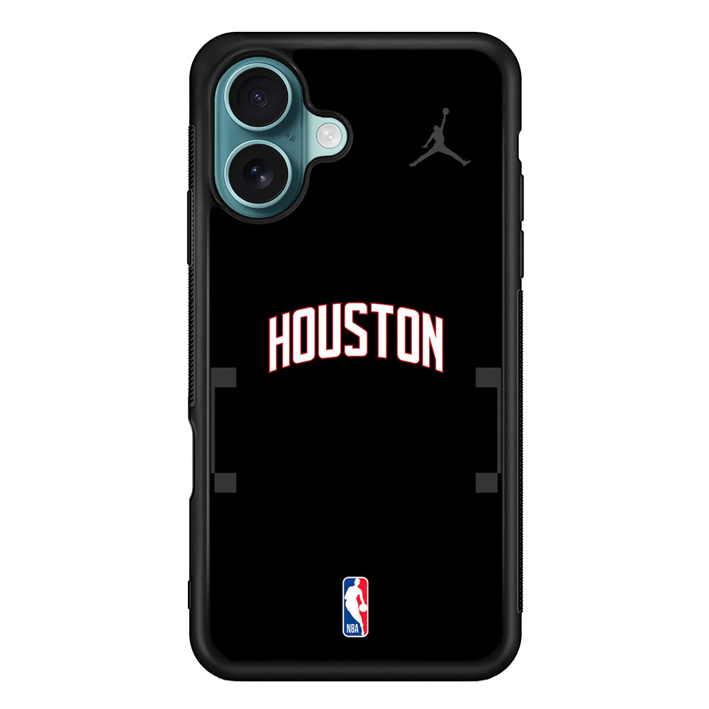 NBA Houston Rockets Black Jordan iPhone 16 Plus Case - Altracase