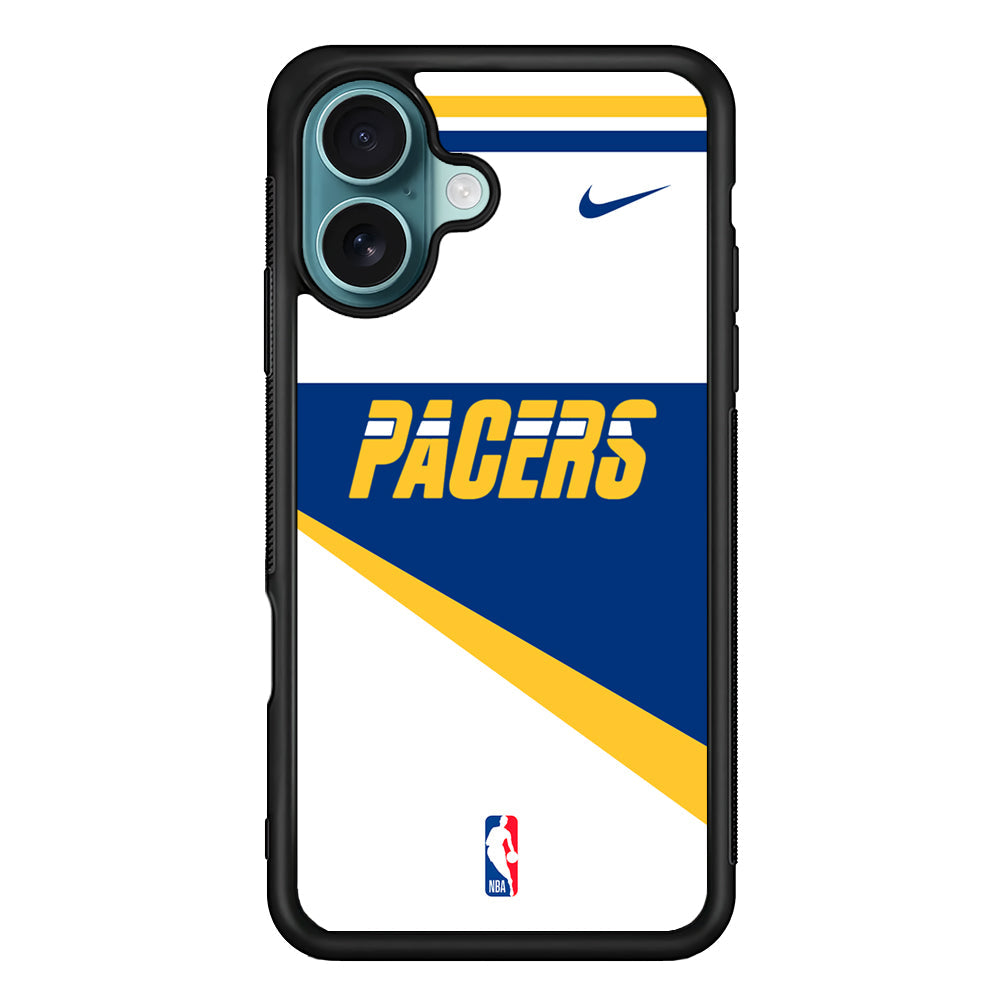 NBA Indiana Pacers White Nike iPhone 16 Plus Case - Altracase