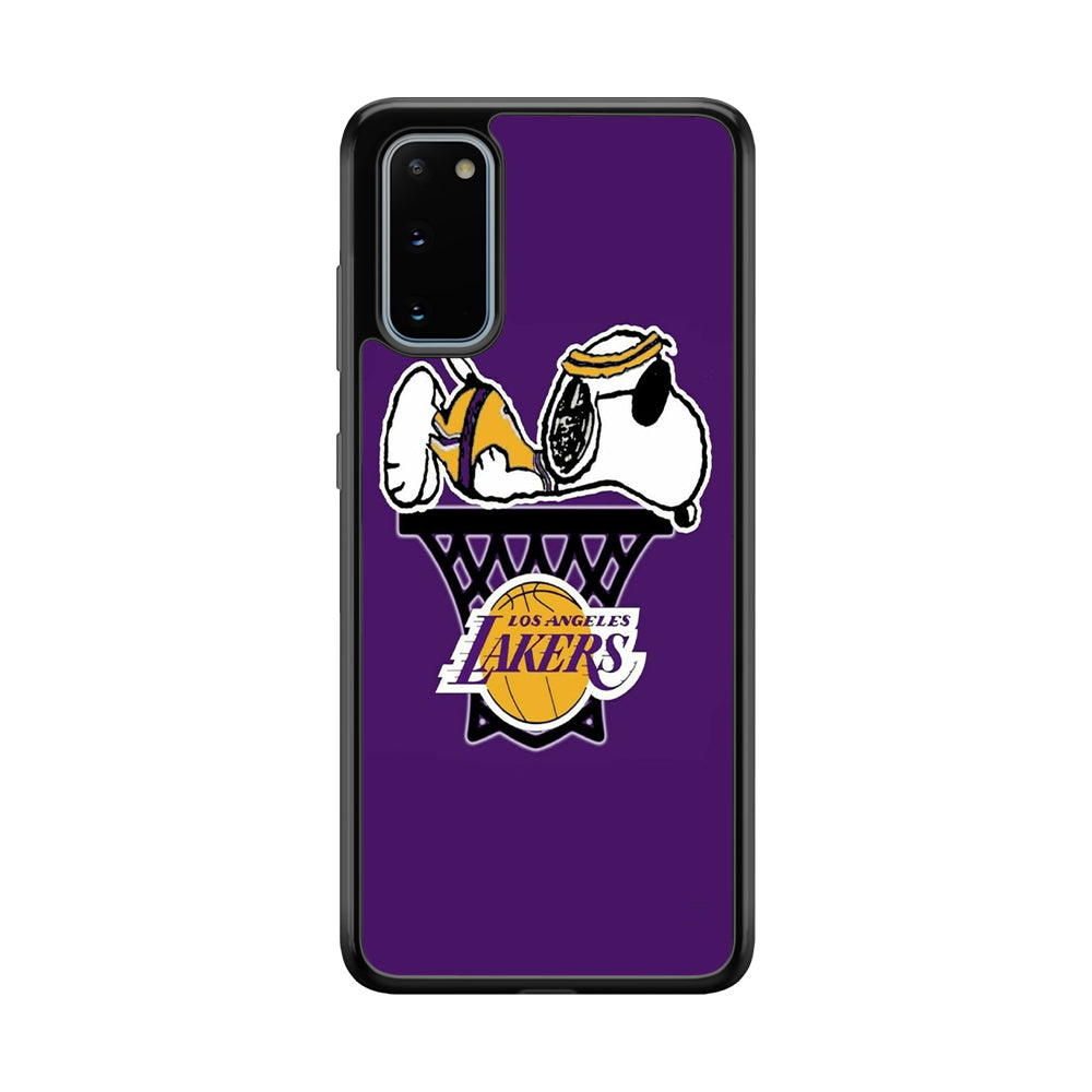 NBA Lakers Snoopy Basketball Samsung Galaxy S20 Case-Phone Case-Tempered Glass Case-Altracase