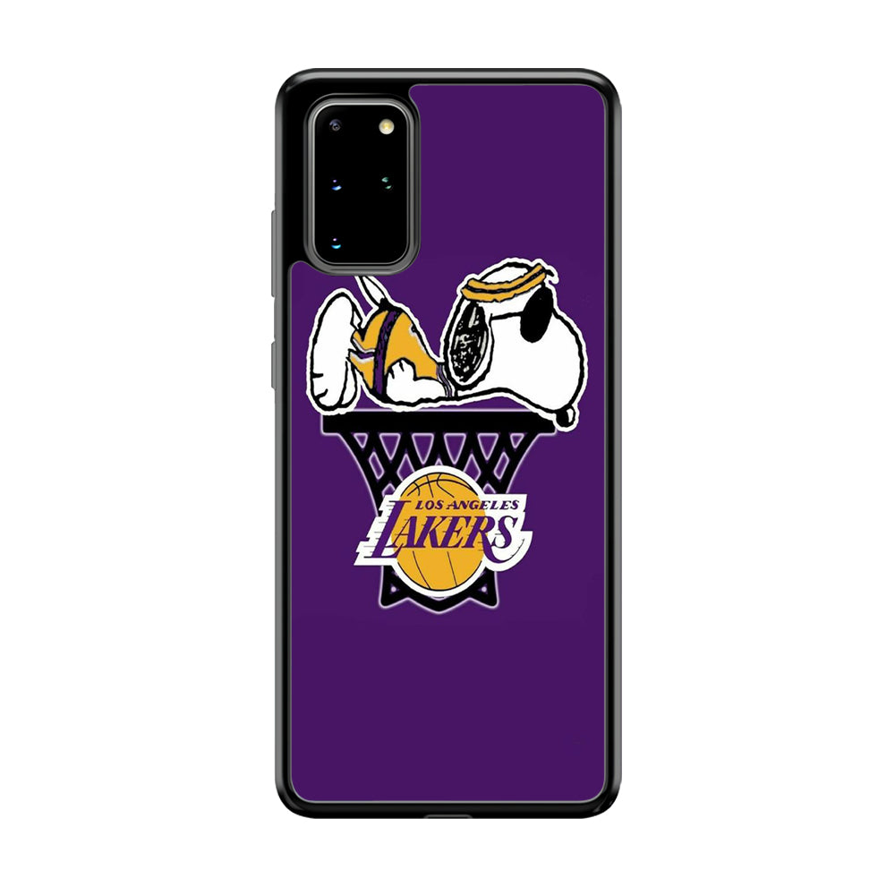 NBA Lakers Snoopy Basketball Samsung Galaxy S20 Plus Case-Phone Case-Tempered Glass Case-Altracase