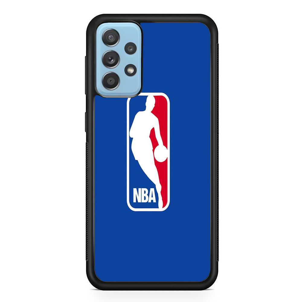 NBA Logo Samsung Galaxy A72 Case-Phone Case-Rubber Black (2D Case)-Altracase