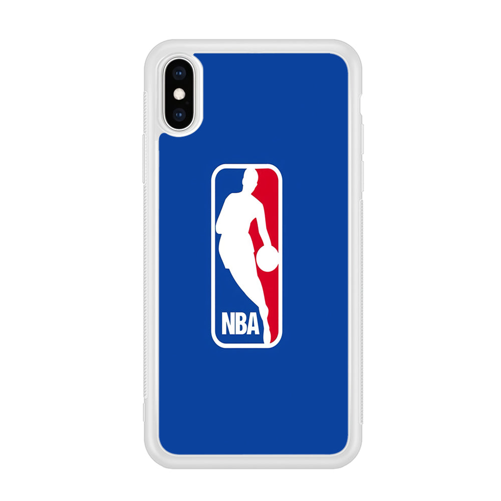 NBA Logo iPhone Xs Case-Phone Case-Rubber White (2D Case)-Altracase
