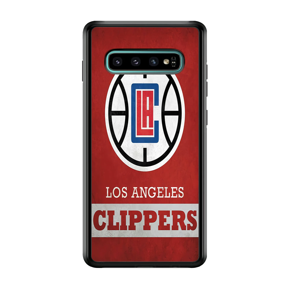 NBA Los Angeles Clippers Basketball 001 Samsung Galaxy S10 Case-Phone Case-Rubber Black (2D Case)-Altracase