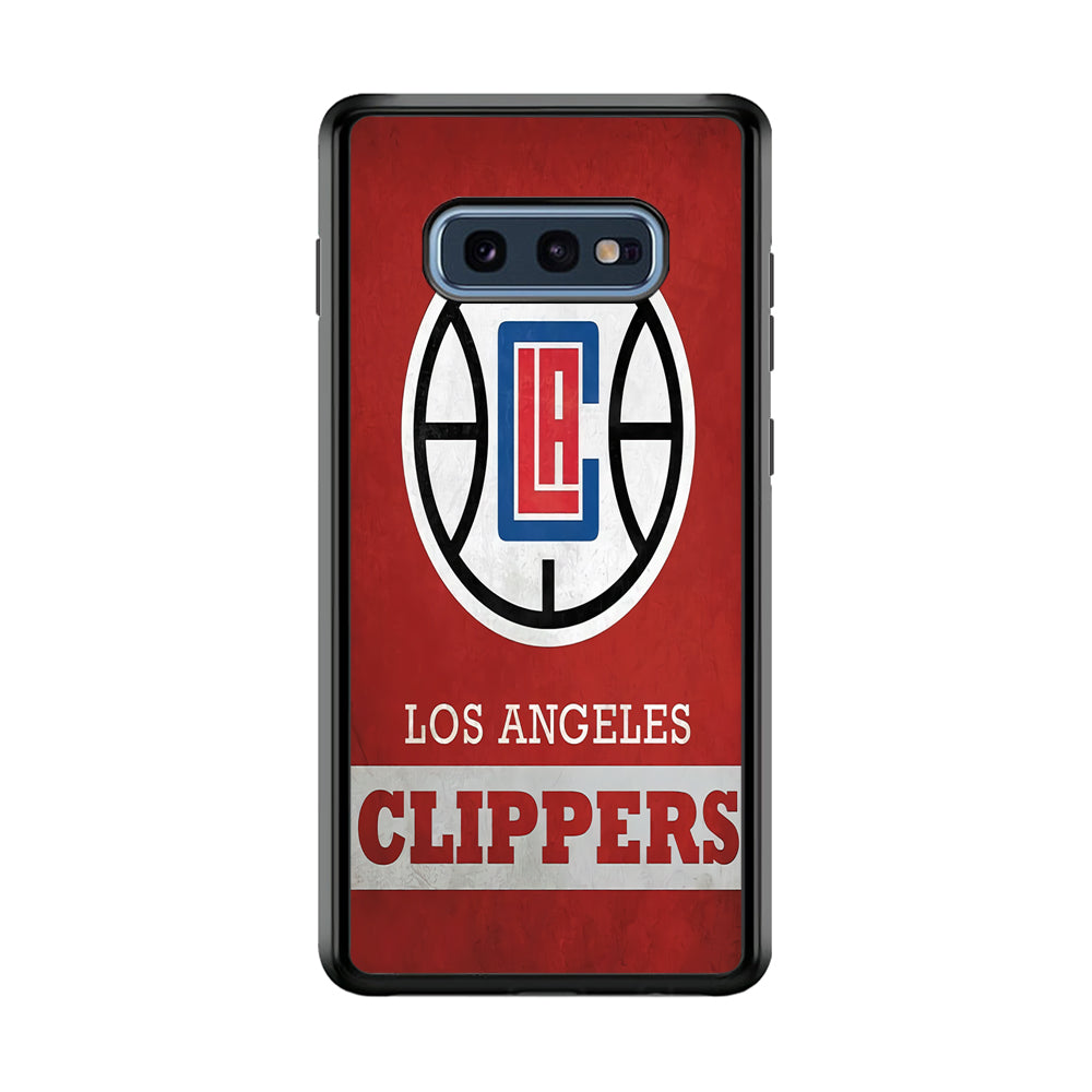 NBA Los Angeles Clippers Basketball 001 Samsung Galaxy S10E Case-Phone Case-Rubber Black (2D Case)-Altracase