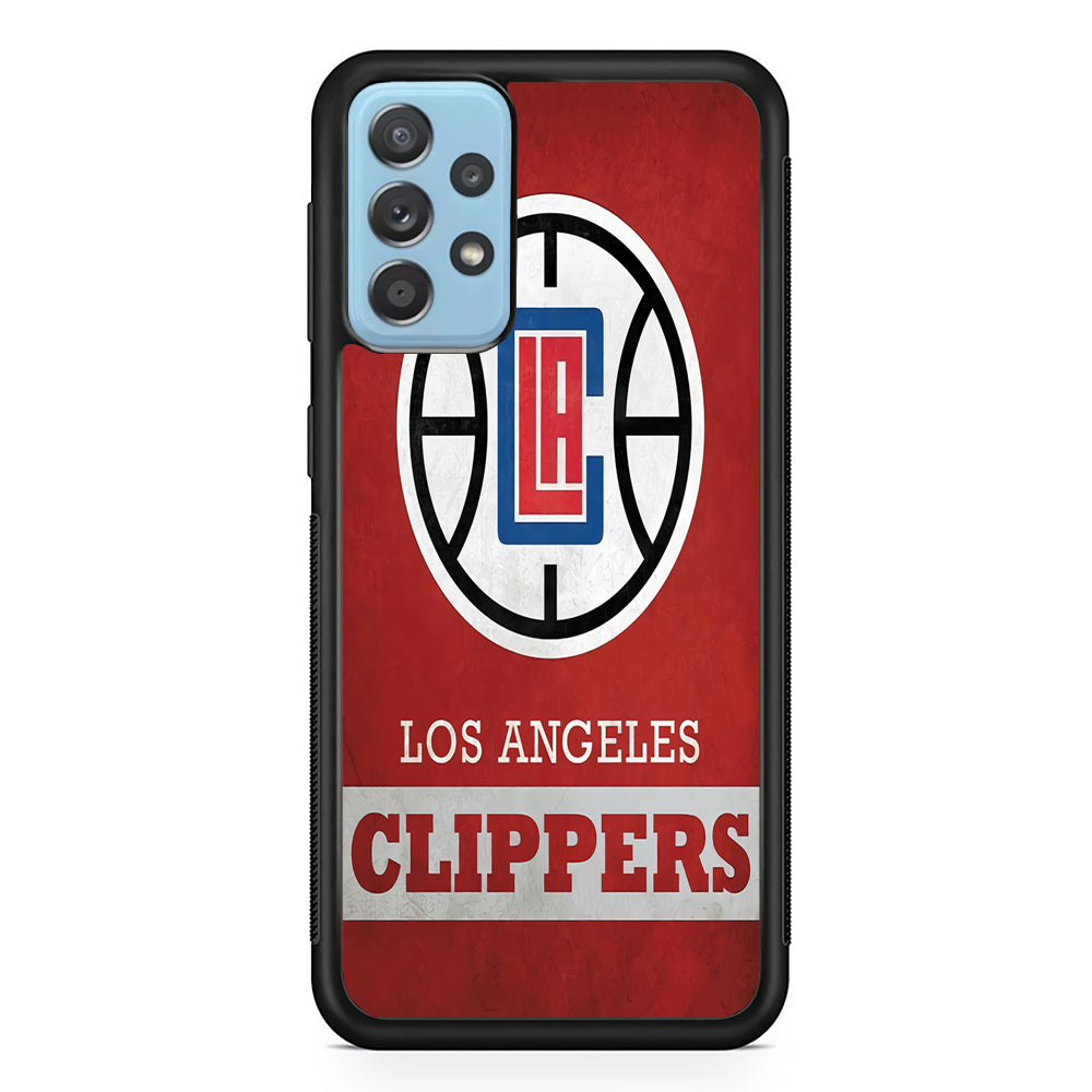 NBA Los Angeles Clippers Basketball 001 Samsung Galaxy A72 Case-Phone Case-Rubber Black (2D Case)-Altracase