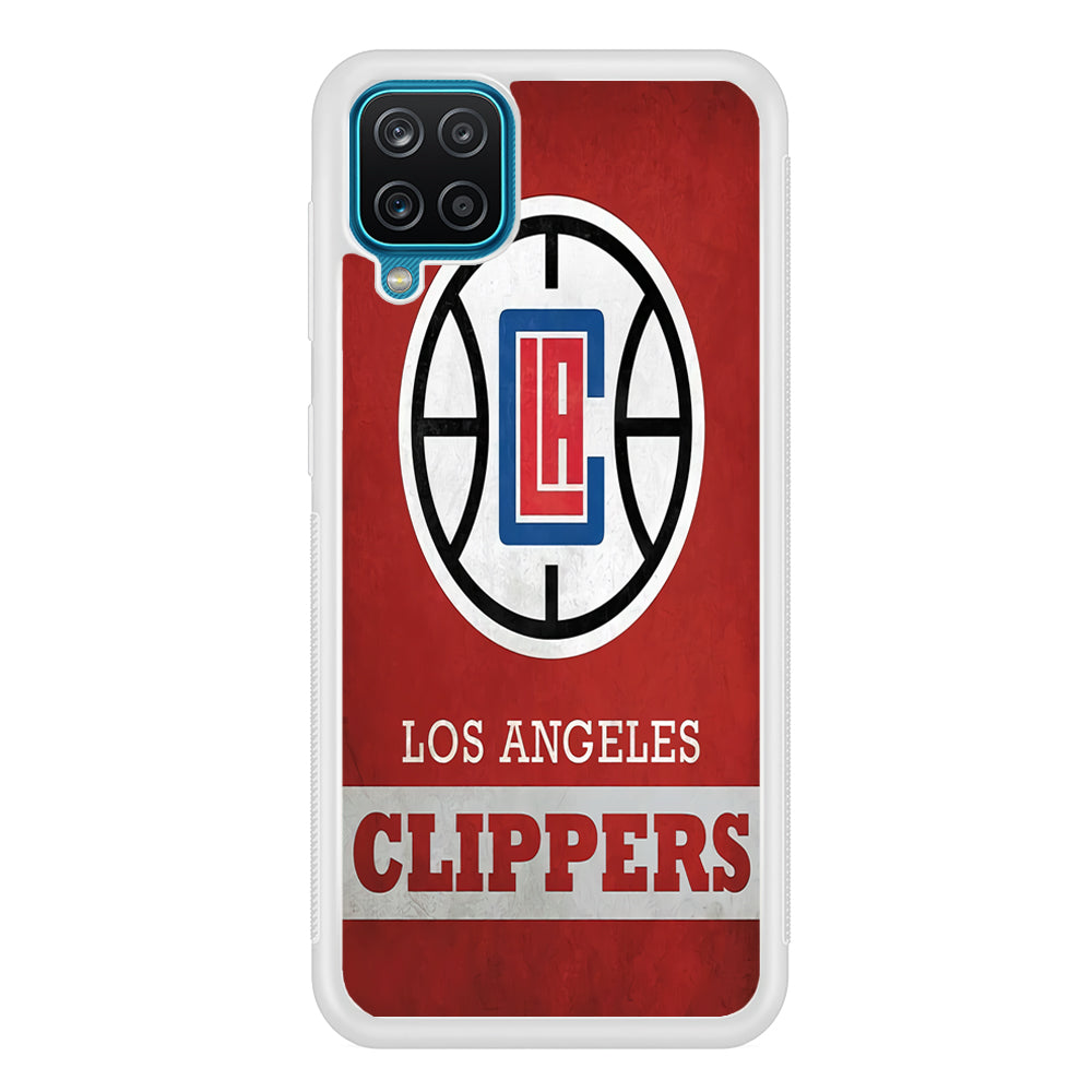NBA Los Angeles Clippers Basketball 001 Samsung Galaxy A12 Case-Phone Case-Rubber White (2D Case)-Altracase