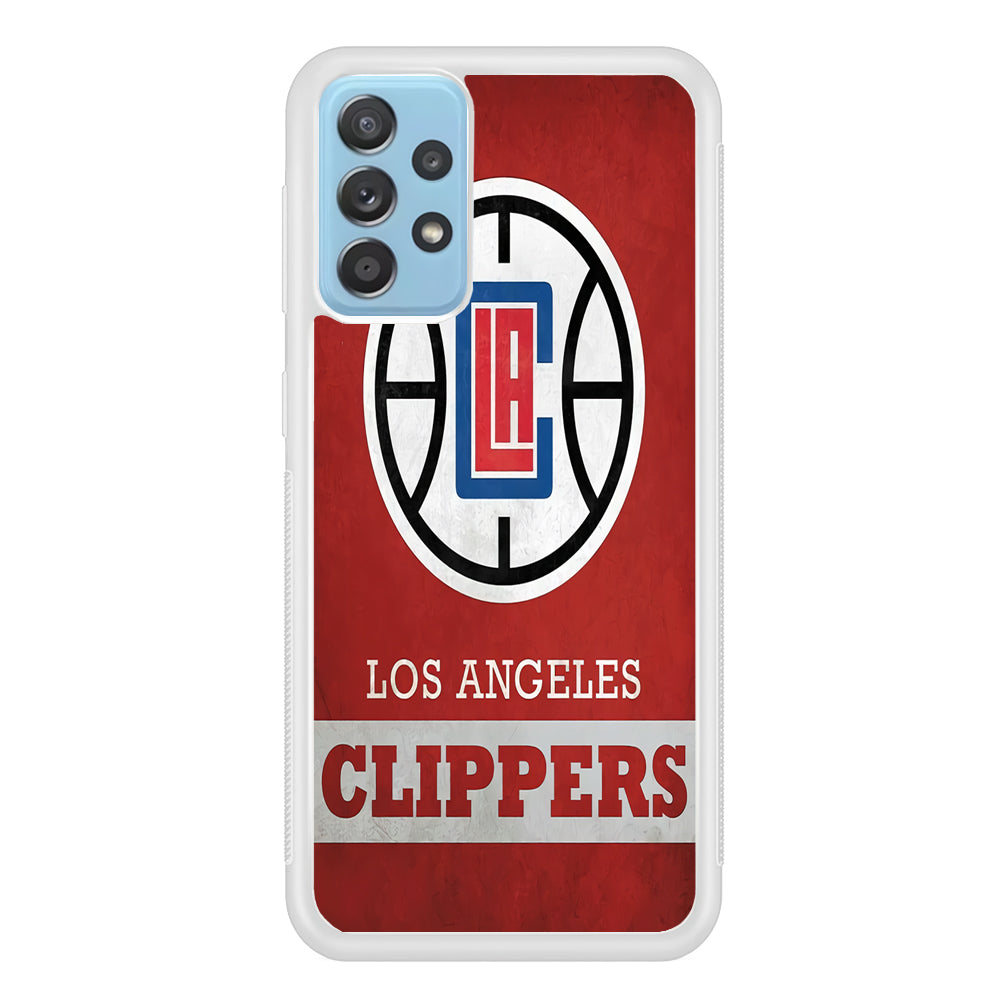 NBA Los Angeles Clippers Basketball 001 Samsung Galaxy A72 Case-Phone Case-Rubber White (2D Case)-Altracase