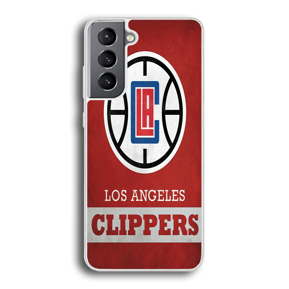 NBA Los Angeles Clippers Basketball 001 Samsung Galaxy S24 Plus Case-Phone Case-Rubber White (2D Case)-Altracase