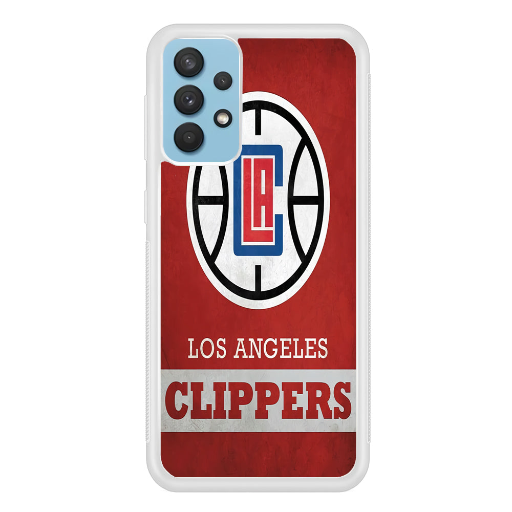 NBA Los Angeles Clippers Basketball 001 Samsung Galaxy A32 Case-Phone Case-Rubber White (2D Case)-Altracase