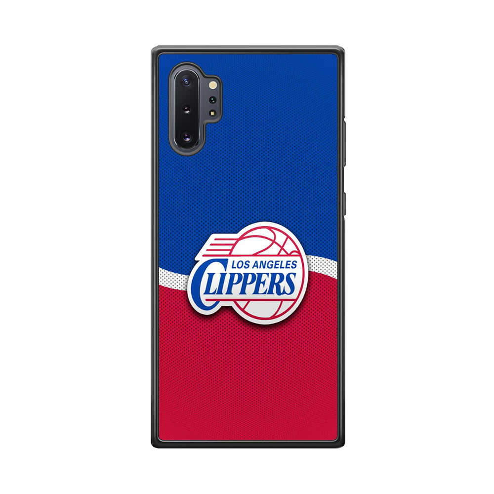 NBA Los Angeles Clippers Basketball 002 Samsung Galaxy Note 10 Plus Case-Phone Case-Rubber Black (2D Case)-Altracase