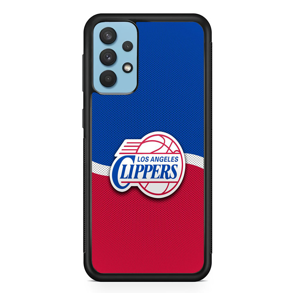 NBA Los Angeles Clippers Basketball 002 Samsung Galaxy A32 Case-Phone Case-Rubber Black (2D Case)-Altracase