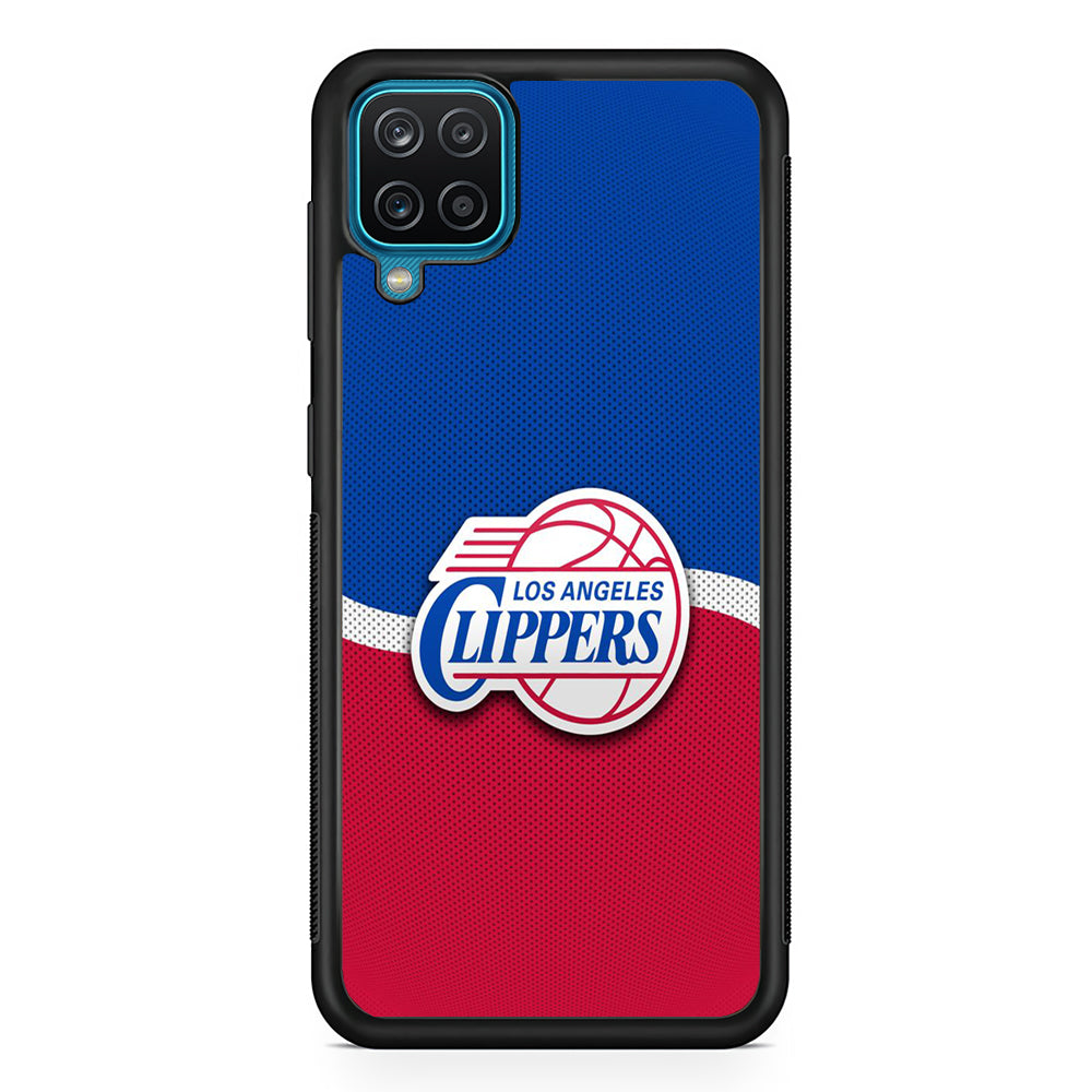 NBA Los Angeles Clippers Basketball 002 Samsung Galaxy A12 Case-Phone Case-Rubber Black (2D Case)-Altracase