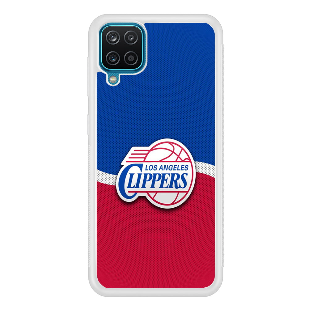 NBA Los Angeles Clippers Basketball 002 Samsung Galaxy A12 Case-Phone Case-Rubber White (2D Case)-Altracase