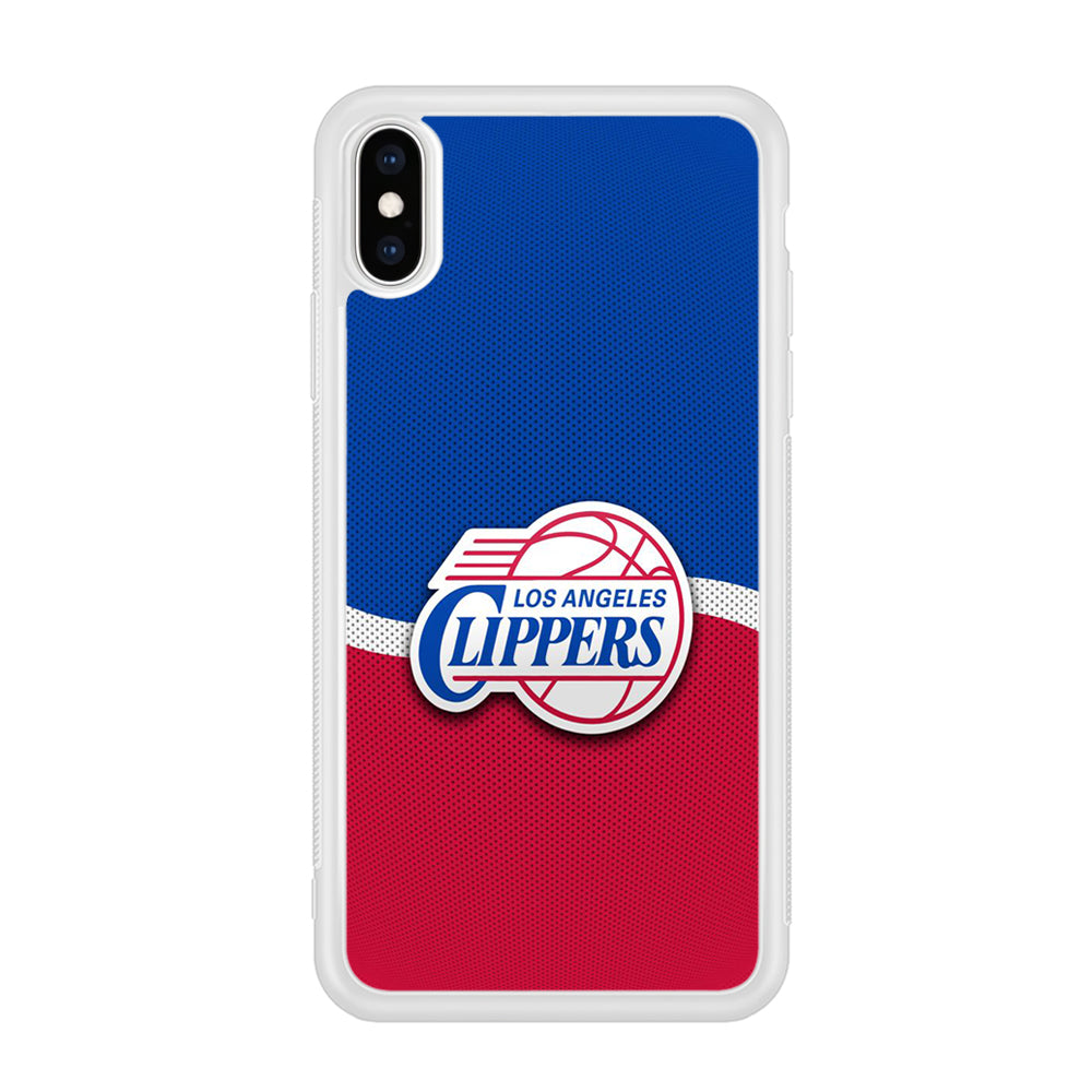 NBA Los Angeles Clippers Basketball 002 iPhone Xs Case-Phone Case-Rubber White (2D Case)-Altracase