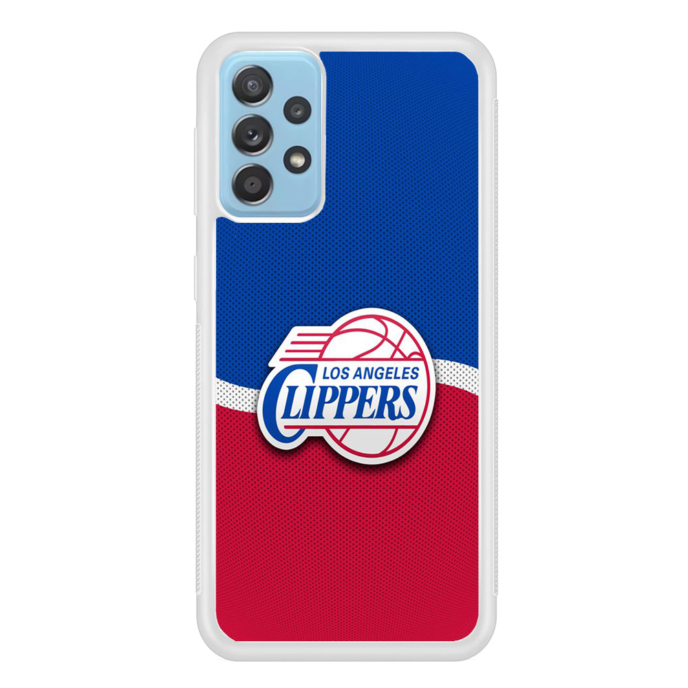 NBA Los Angeles Clippers Basketball 002 Samsung Galaxy A72 Case-Phone Case-Rubber White (2D Case)-Altracase