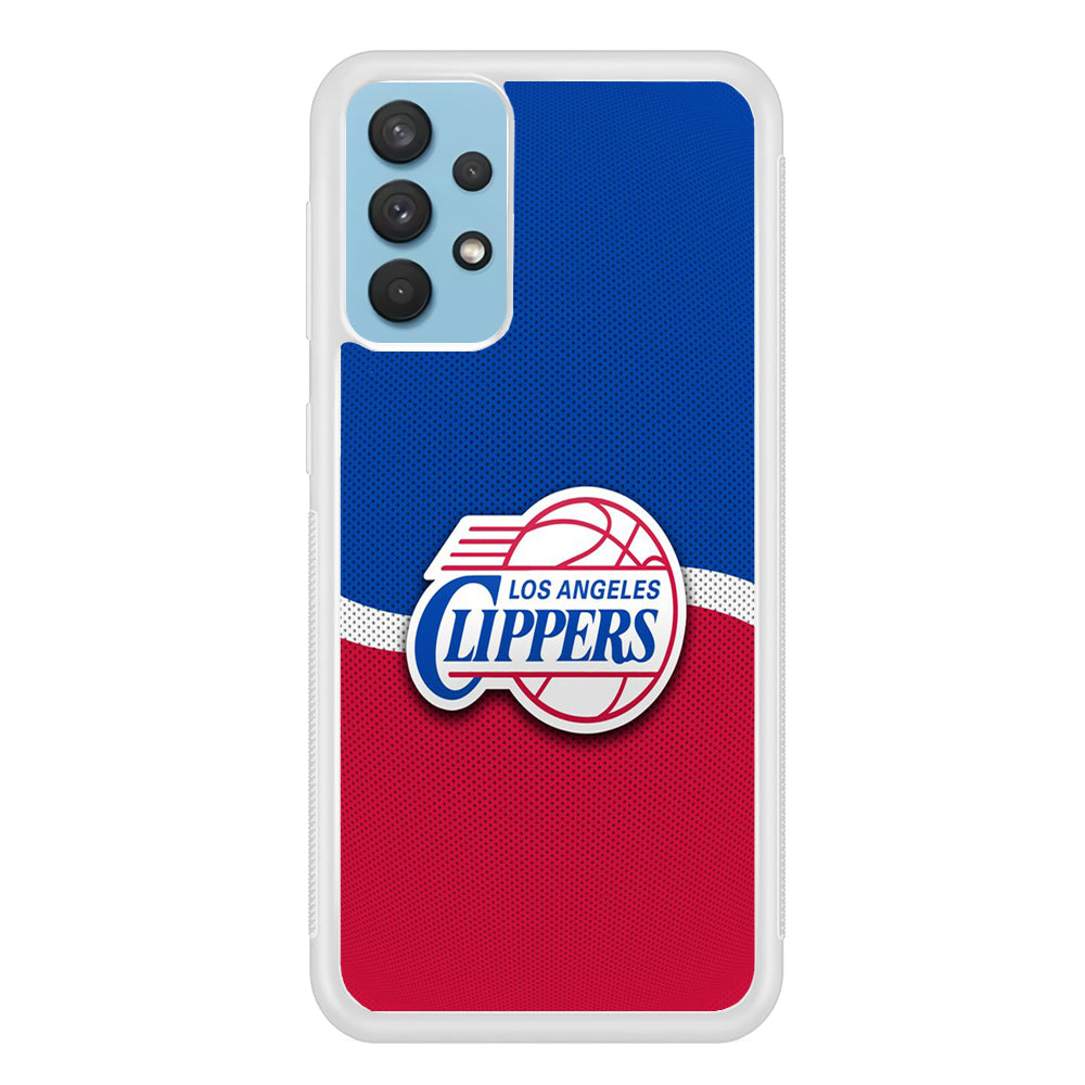 NBA Los Angeles Clippers Basketball 002 Samsung Galaxy A32 Case-Phone Case-Rubber White (2D Case)-Altracase
