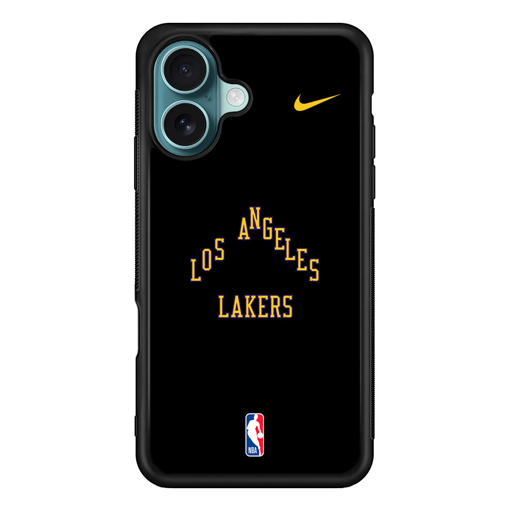 NBA Los Angeles Lakers Black Nike iPhone 16 Case - Altracase