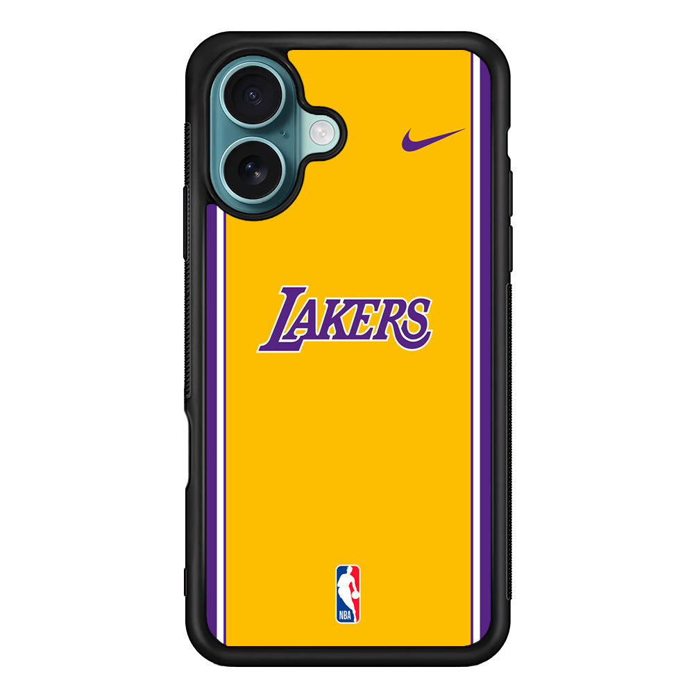 NBA Los Angeles Lakers Yellow Nike iPhone 16 Plus Case - Altracase