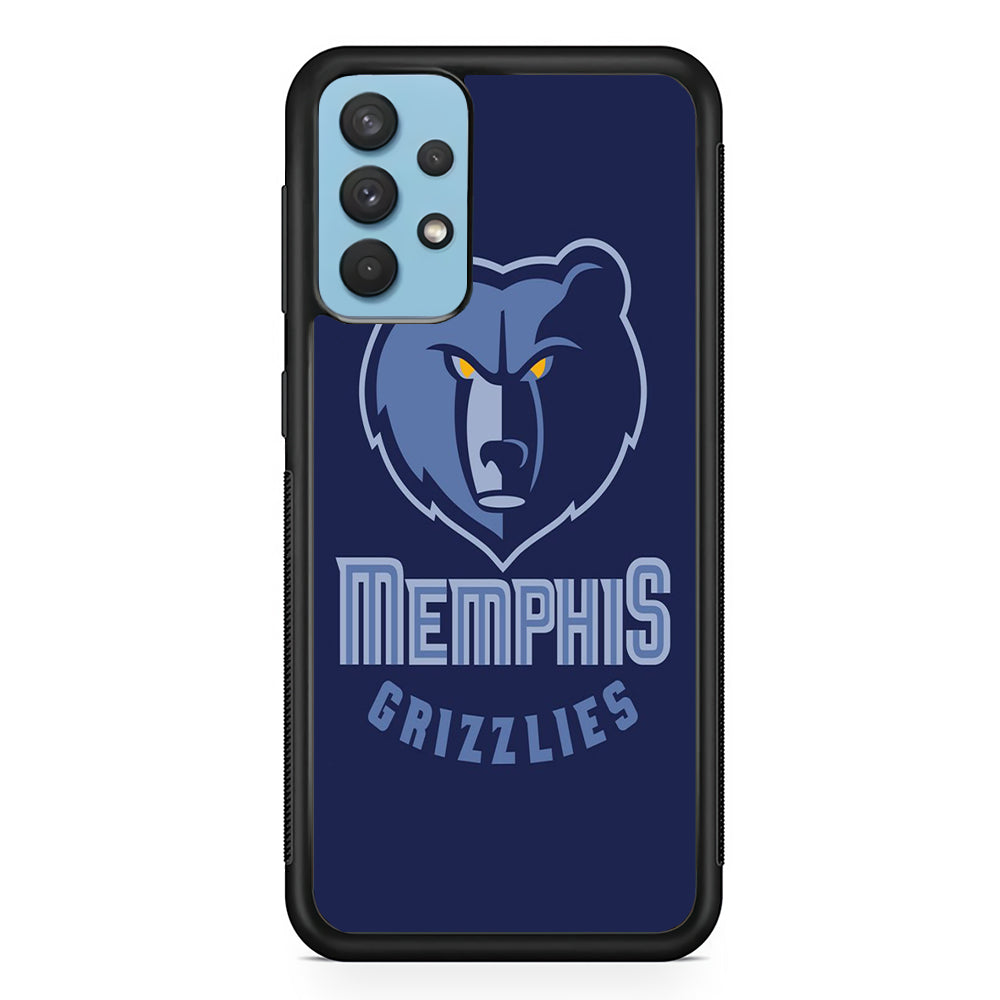 NBA Memphis Grizzlies Basketball 001 Samsung Galaxy A32 Case-Phone Case-Rubber Black (2D Case)-Altracase