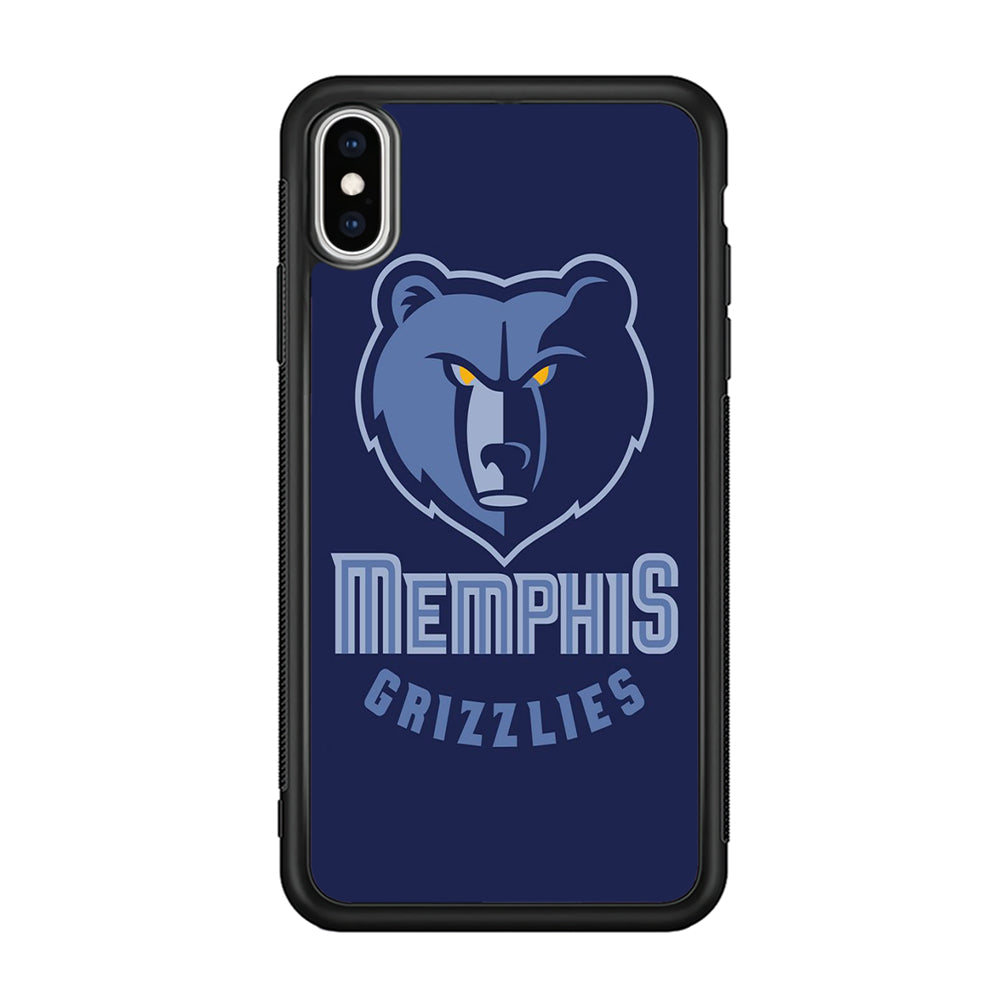 NBA Memphis Grizzlies Basketball 001 iPhone Xs Case-Phone Case-Rubber Black (2D Case)-Altracase