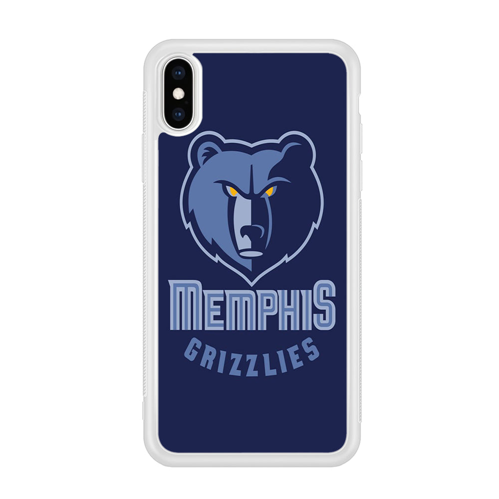 NBA Memphis Grizzlies Basketball 001 iPhone Xs Case-Phone Case-Rubber White (2D Case)-Altracase