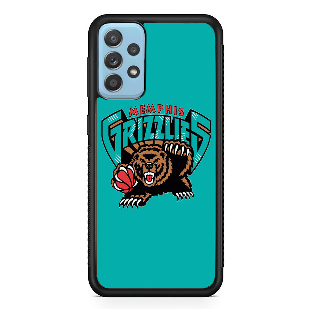 NBA Memphis Grizzlies Basketball 002 Samsung Galaxy A72 Case-Phone Case-Rubber Black (2D Case)-Altracase