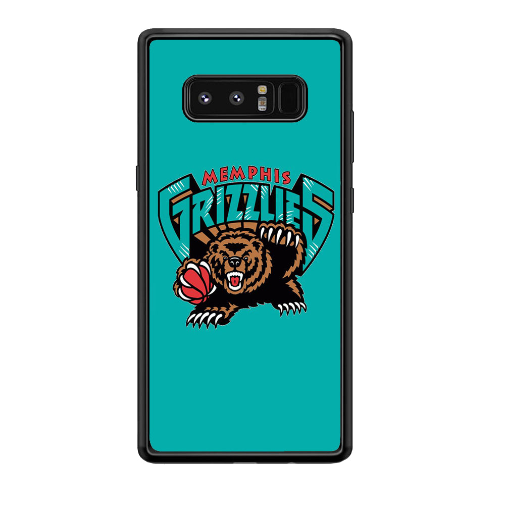 NBA Memphis Grizzlies Basketball 002 Samsung Galaxy Note 8 Case-Phone Case-Rubber Black (2D Case)-Altracase