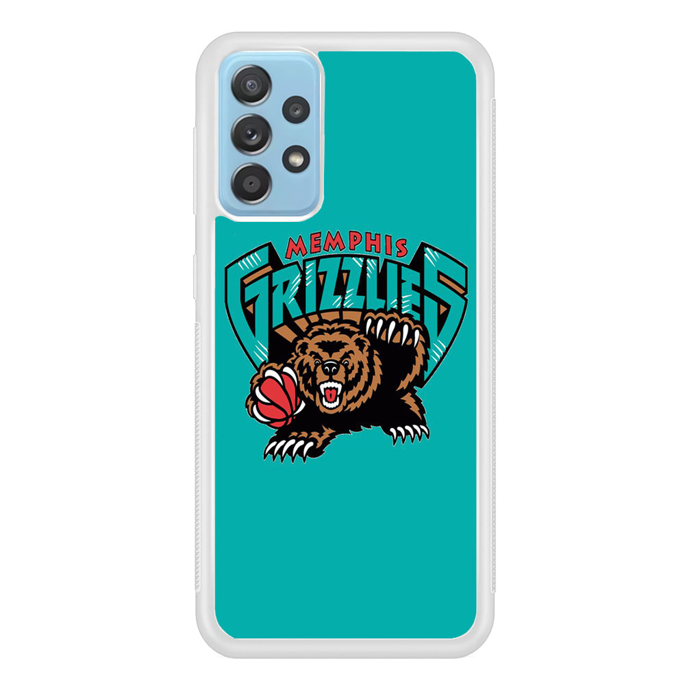 NBA Memphis Grizzlies Basketball 002 Samsung Galaxy A72 Case-Phone Case-Rubber White (2D Case)-Altracase