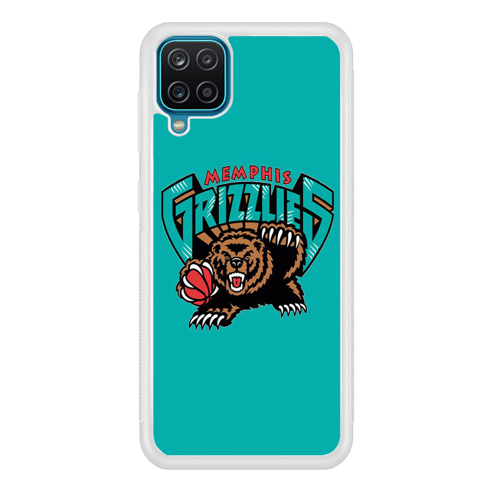 NBA Memphis Grizzlies Basketball 002 Samsung Galaxy A12 Case-Phone Case-Rubber White (2D Case)-Altracase