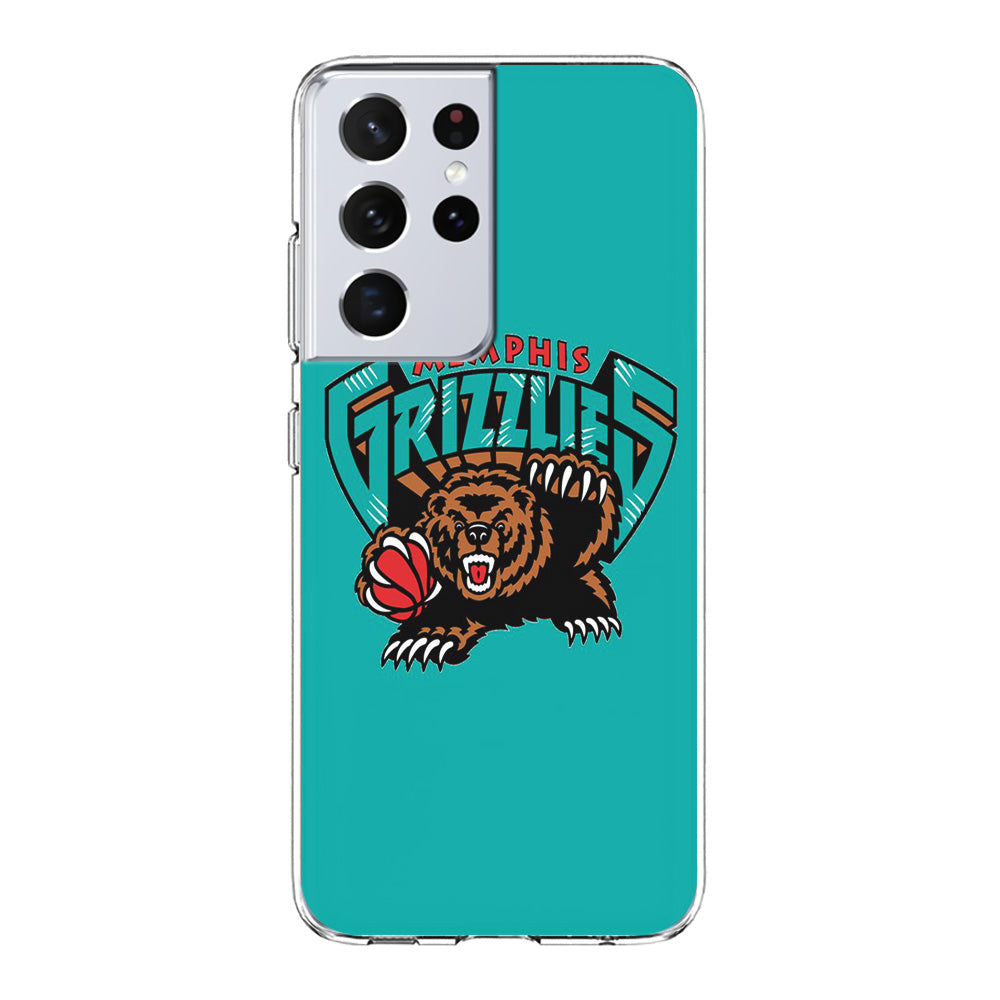 NBA Memphis Grizzlies Basketball 002 Samsung Galaxy S21 Ultra Case-Phone Case-Clear Soft Case-Altracase