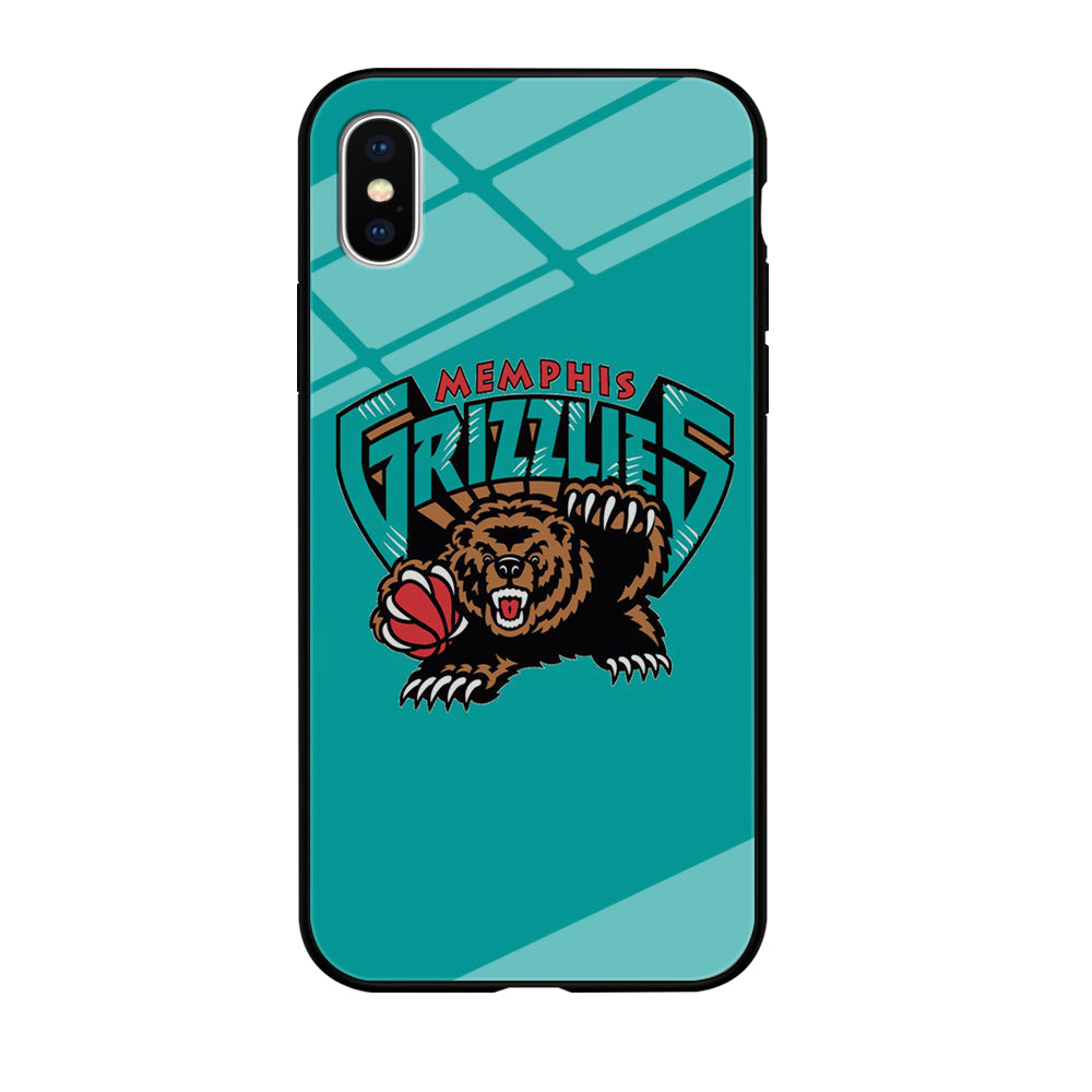 NBA Memphis Grizzlies Basketball 002 iPhone Xs Case-Phone Case-Tempered Glass Case-Altracase