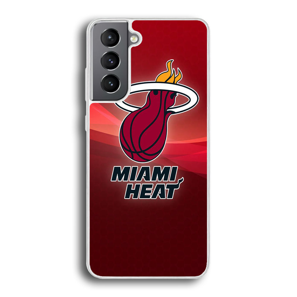 NBA Miami Heat Basketball 001 Samsung Galaxy S22 Plus Case-Phone Case-Rubber White (2D Case)-Altracase