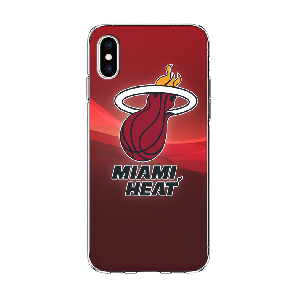 NBA Miami Heat Basketball 001 iPhone Xs Case-Phone Case-Clear Soft Case-Altracase