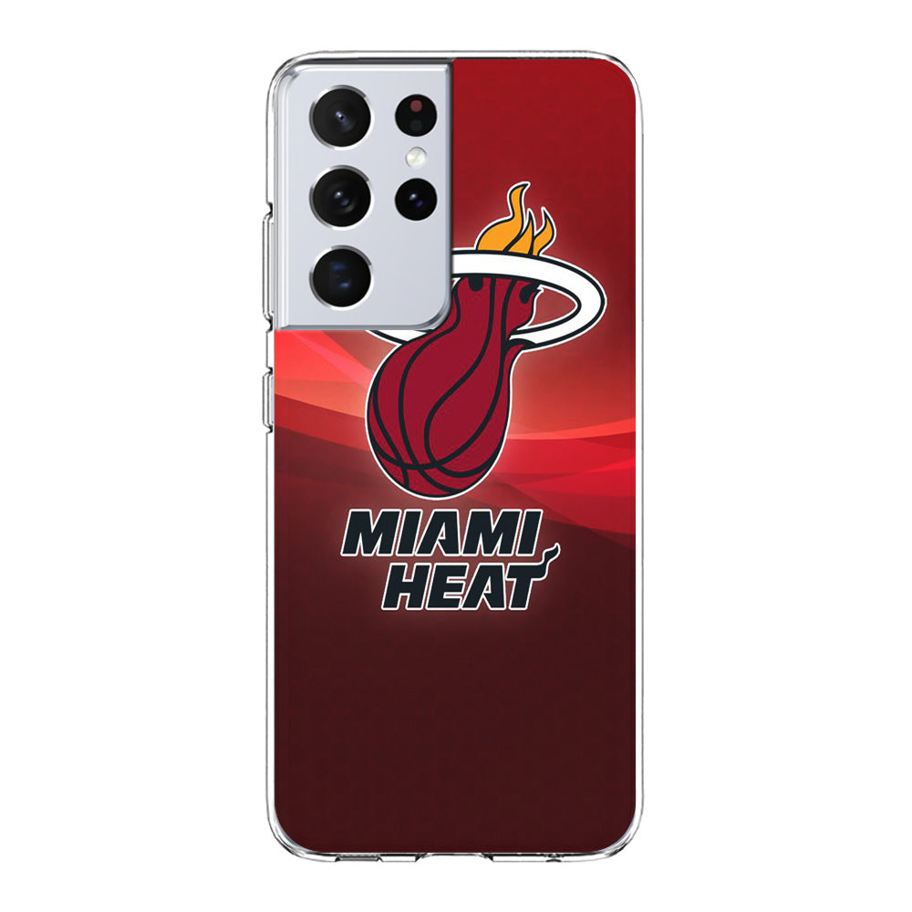 NBA Miami Heat Basketball 001 Samsung Galaxy S21 Ultra Case-Phone Case-Clear Soft Case-Altracase