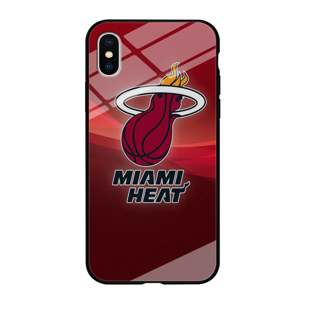 NBA Miami Heat Basketball 001 iPhone Xs Case-Phone Case-Tempered Glass Case-Altracase