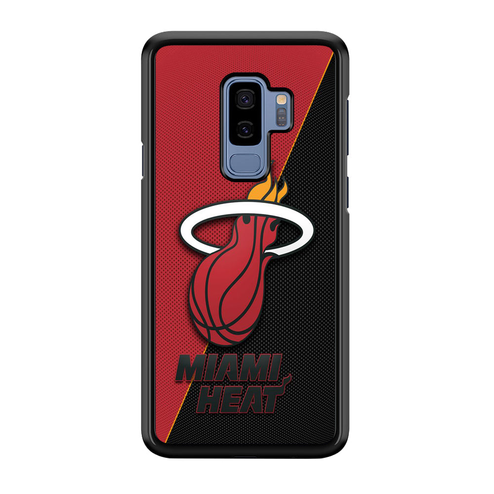 NBA Miami Heat Basketball 002 Samsung Galaxy S9 Plus Case-Phone Case-Rubber Black (2D Case)-Altracase