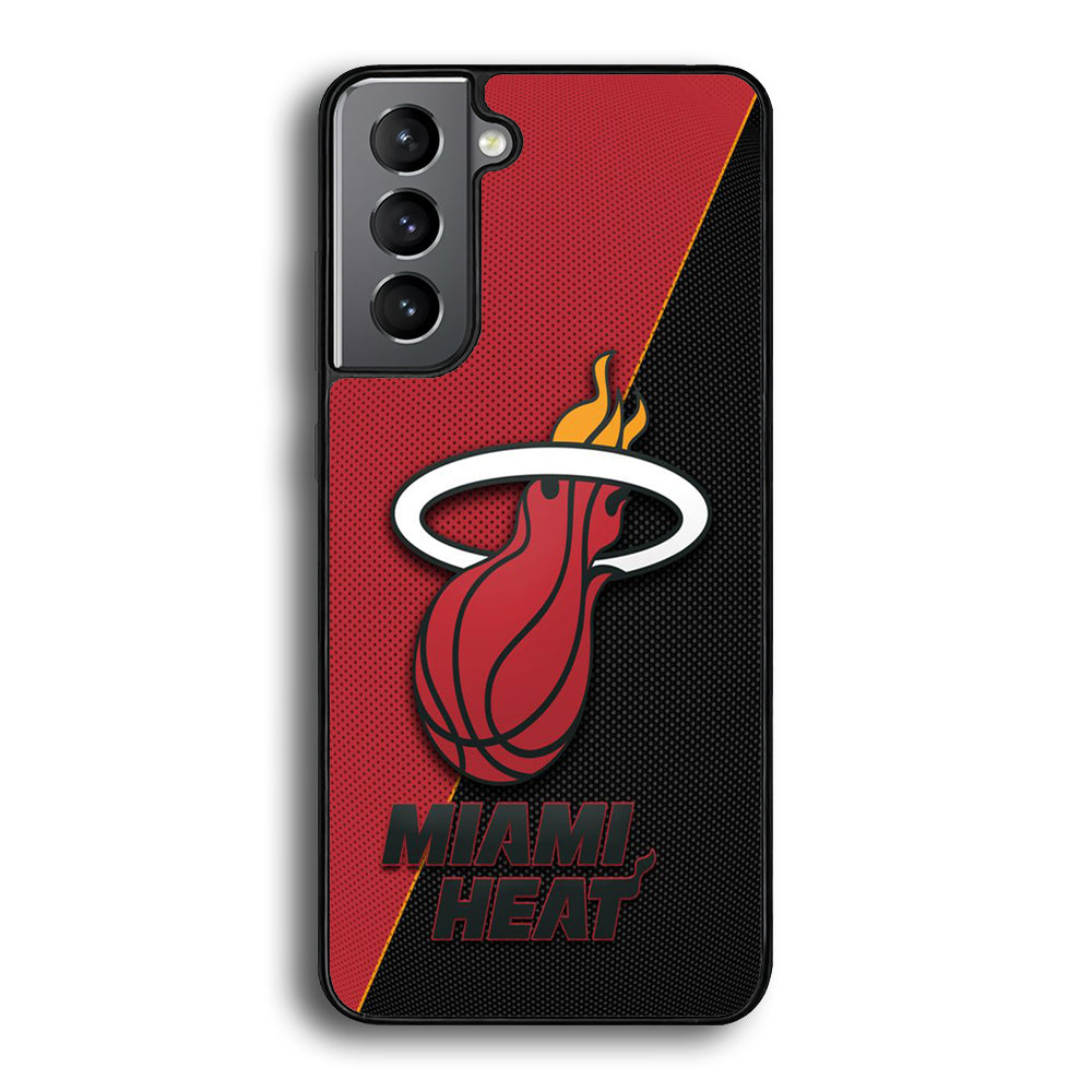 NBA Miami Heat Basketball 002 Samsung Galaxy S24 Plus Case-Phone Case-Rubber Black (2D Case)-Altracase