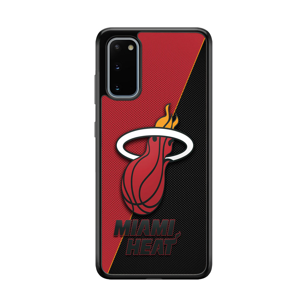 NBA Miami Heat Basketball 002 Samsung Galaxy S20 Case-Phone Case-Rubber Black (2D Case)-Altracase