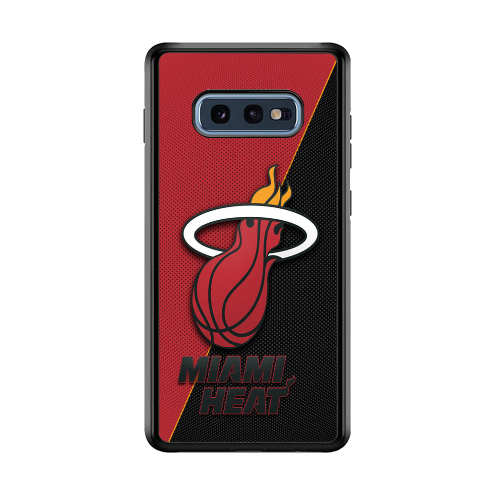 NBA Miami Heat Basketball 002 Samsung Galaxy S10E Case-Phone Case-Rubber Black (2D Case)-Altracase