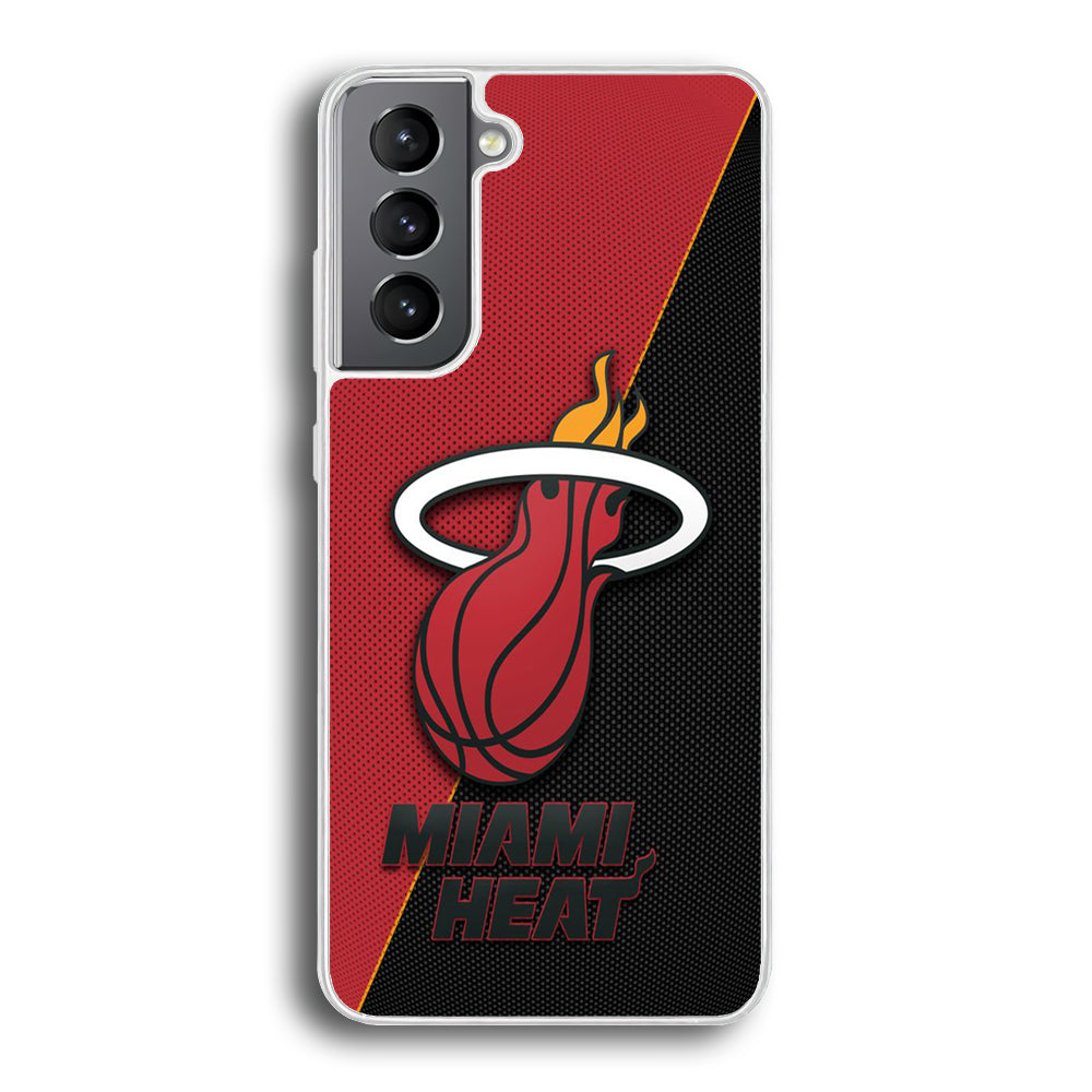 NBA Miami Heat Basketball 002 Samsung Galaxy S22 Plus Case-Phone Case-Rubber White (2D Case)-Altracase