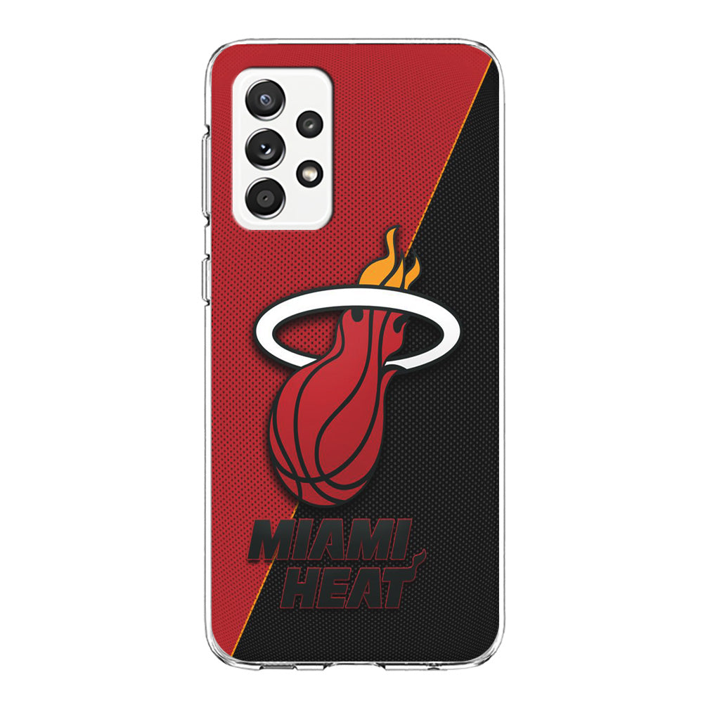 NBA Miami Heat Basketball 002 Samsung Galaxy A72 Case-Phone Case-Clear Soft Case-Altracase