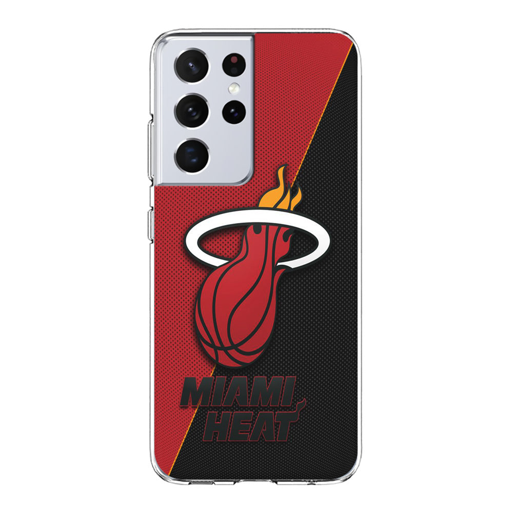 NBA Miami Heat Basketball 002 Samsung Galaxy S21 Ultra Case-Phone Case-Clear Soft Case-Altracase